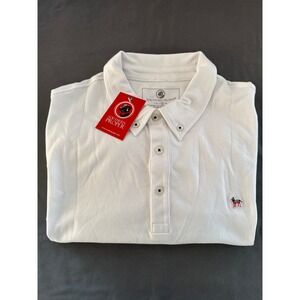 Southern Proper Mens White Button Down Collar Polo Shirt XL SPS18PXPA NWT